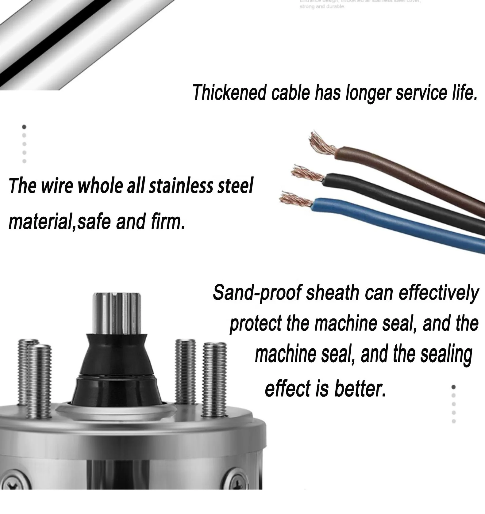 4DSS6-135-A220/D300-1500 4Inch 6M3/H 2HP AC DC Submersible Solar Powered Water Pumps Solar Submers Pump