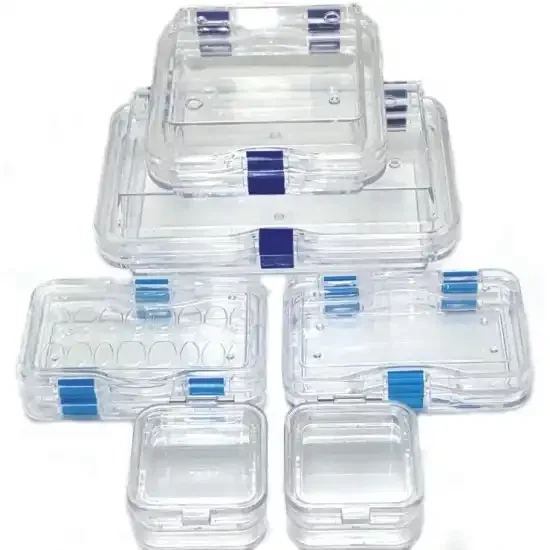 YP Portable Dental Crown Denture Clear Film Membrane Tooth Box Lab Plastic Accessories