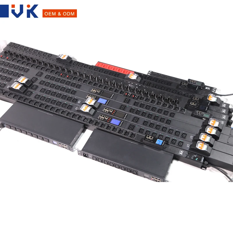 Electric Rack Mount PDU Unit - 8 Outlets w/ Digital Display and Surge Protection