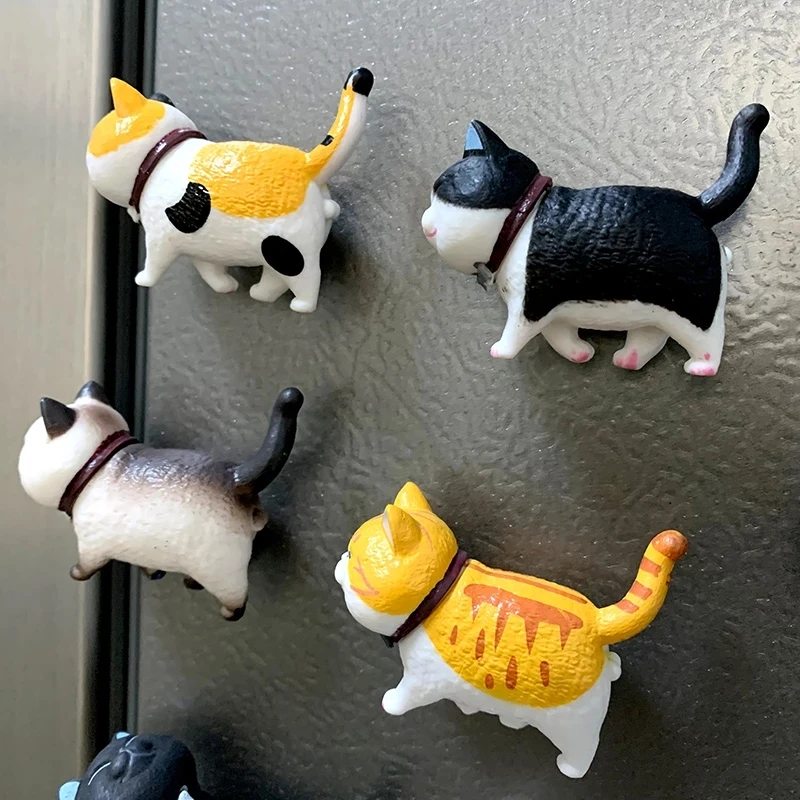 3D Refrigerator Magnets Lovely Cute Cat Animal Refrigerator Sticker