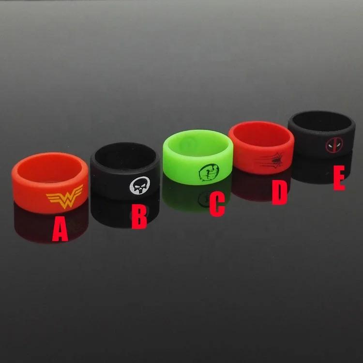 22*10 мм в Стиле Человека-паука силиконовые vape диапазона изготовленные на заказ логотип резиновые кольца пара