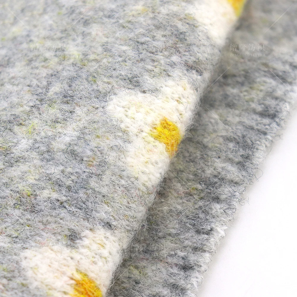 1/14NM 6% Wool 68% Acrylic 12% Polyester 11% Nylon 3% Spandex flat knitting machine melange yarn crochet blended yarn