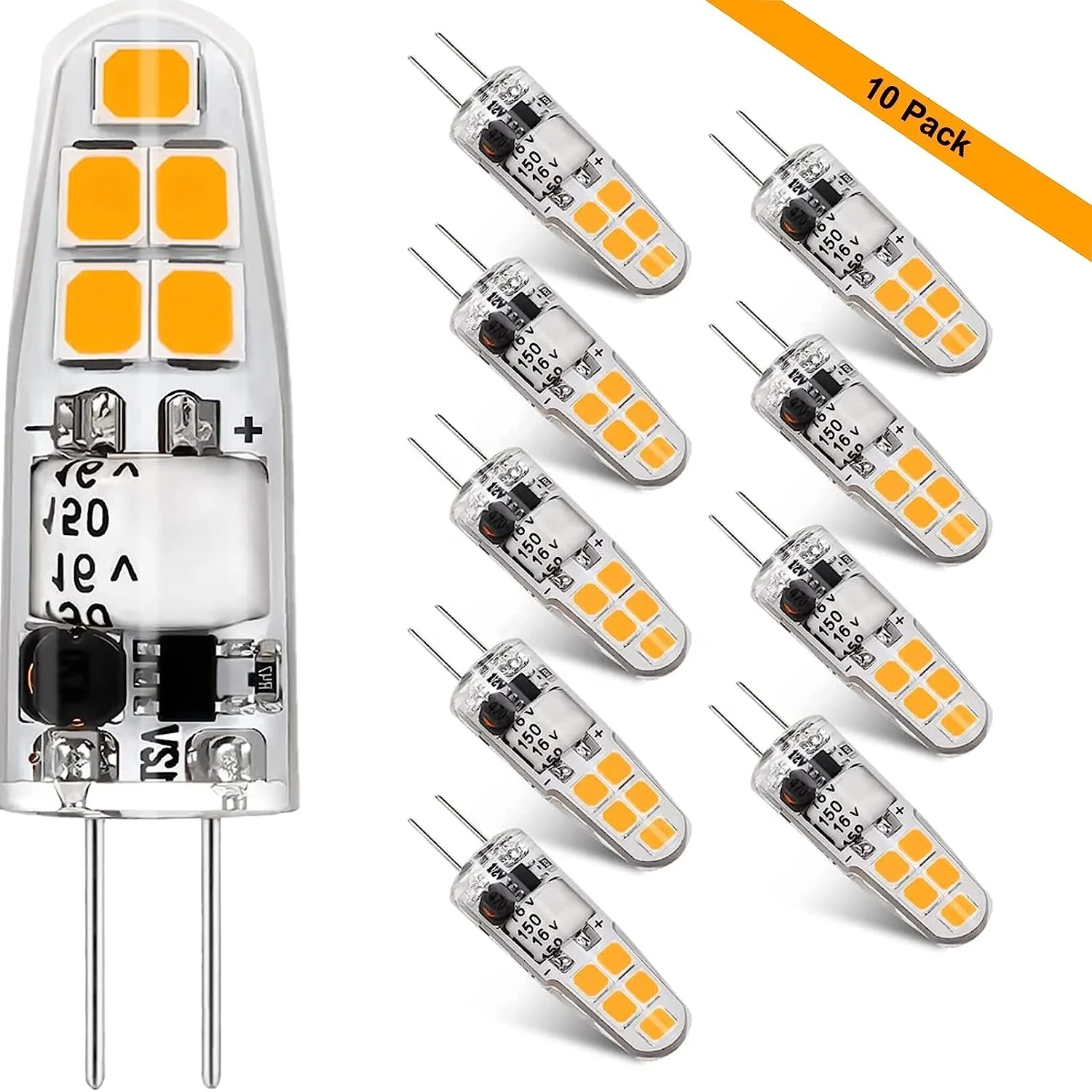 China factory cheapest G4 base type LED acdc 12V 10pcs 2835SMD LED beads LED corn bulb for Landscape light