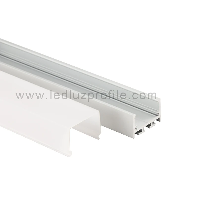 Customized Aluminum Structural Lamp Housing Acrylic Lighting Channel Aluminum Led Rectangle Profile For Hanger