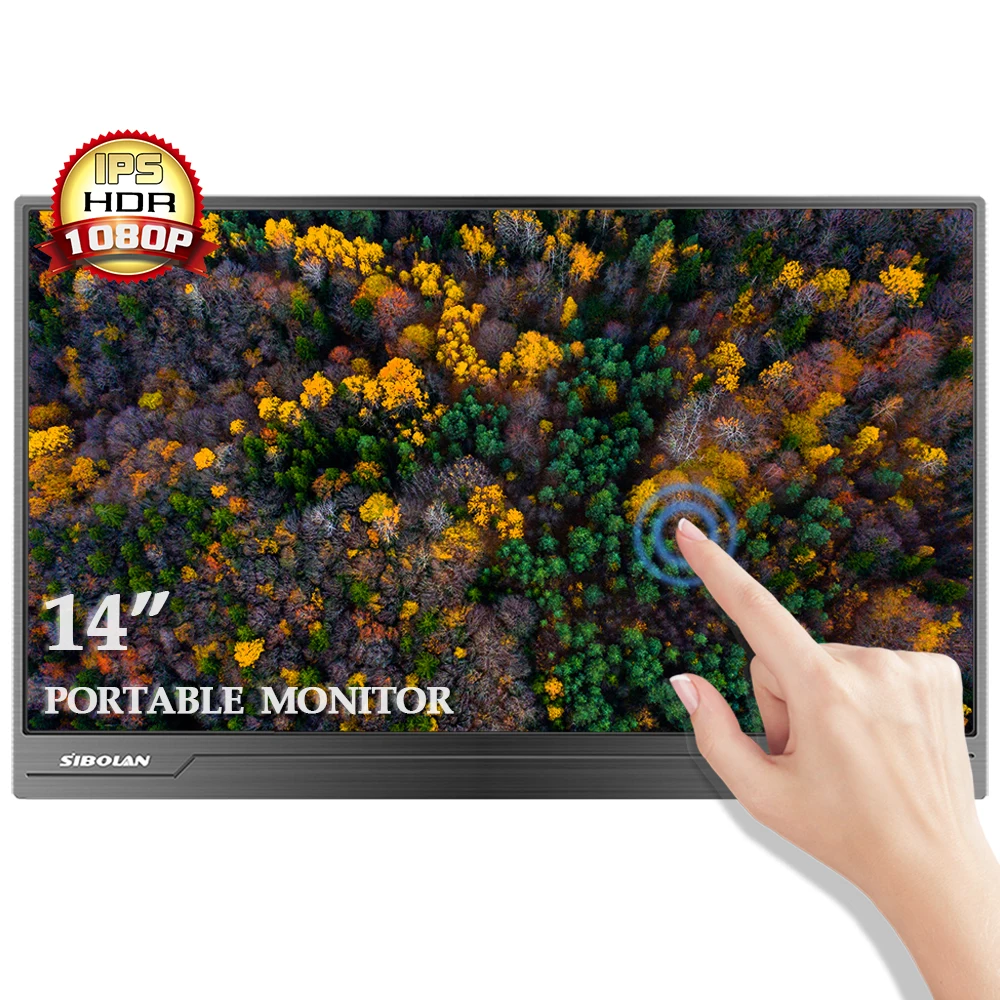 Sibolan OEM Заводской тонкий 14 дюймов 1080p usb портативный экран сенсорный экран монитор ips hdr для LG бренд ЖК-панель дисплей