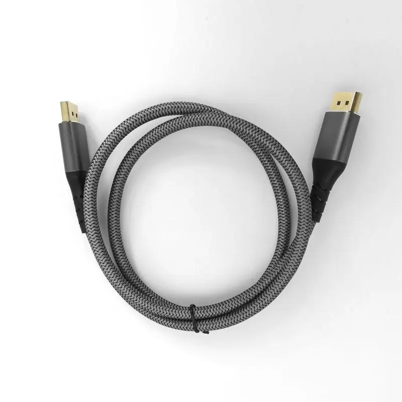 Кабель DisplayPort 8K @ 60 Гц DP в DP нейлоновый Плетеный высокоскоростной DP шнур совместимый с игровым потоковым ПК монитором ноутбуком ТВ