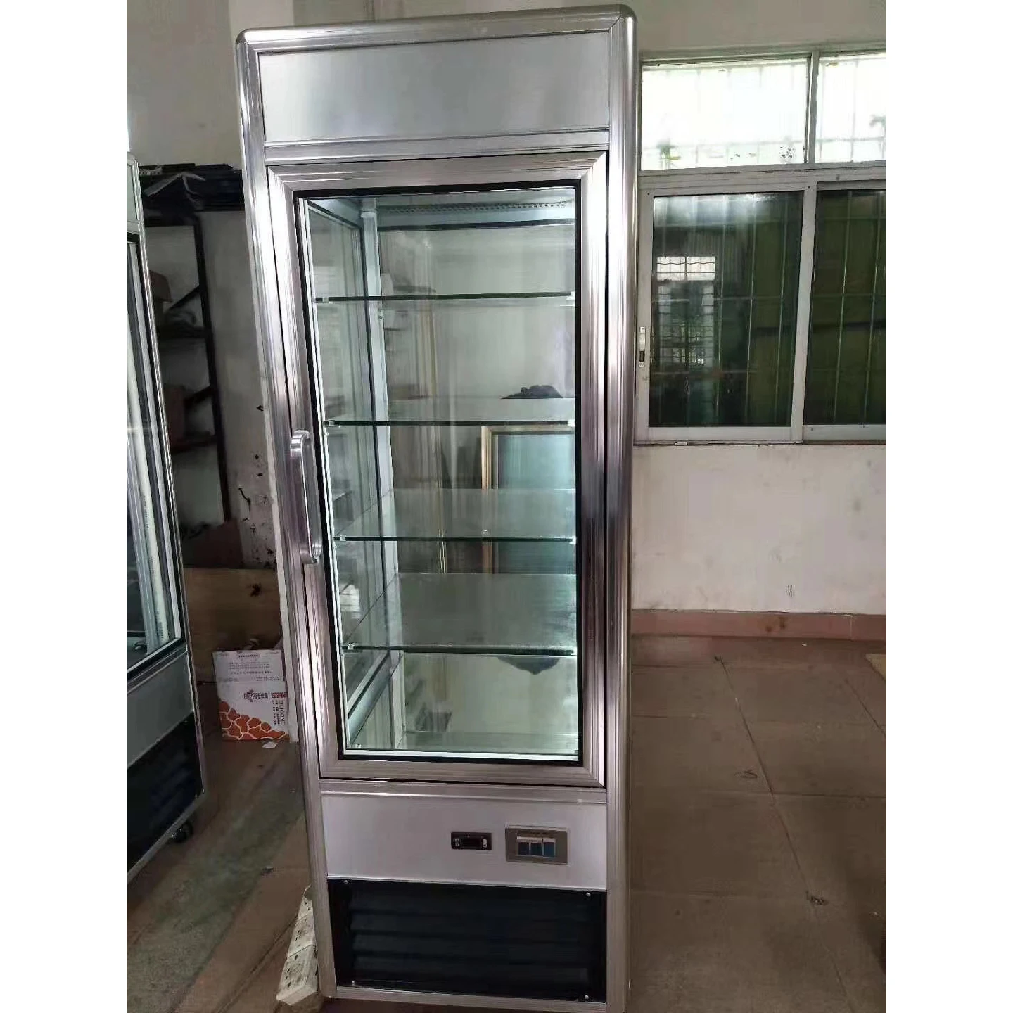 Kolice Factory price commercial marble glass bakery pastry cake display refrigerator showcase/cake cabinet with rotation