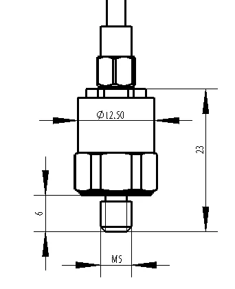 A12G02 PE 1-10,000Hz Accelerometer Displacement sensor Vibration Impact Piezoelectric Sensor Acceleration Sensor