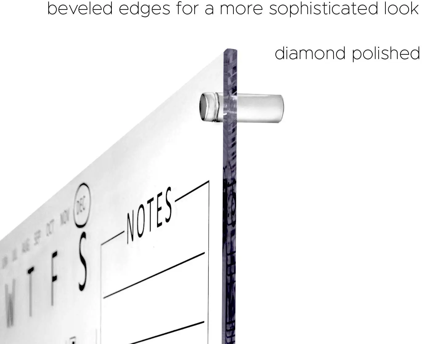 erasable writing magnetic memo message dry erase note clear acrylic sign boards