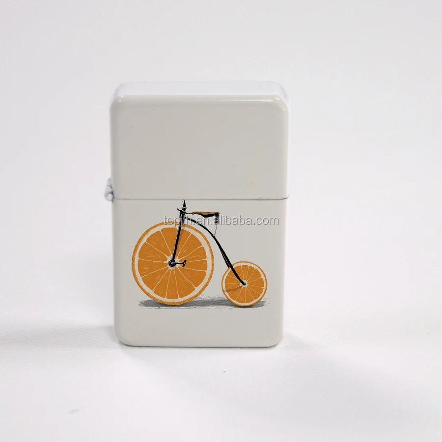 Sublimation Blanks Lighter Custom Print Metal White Lighter Gift Pocket Lighter