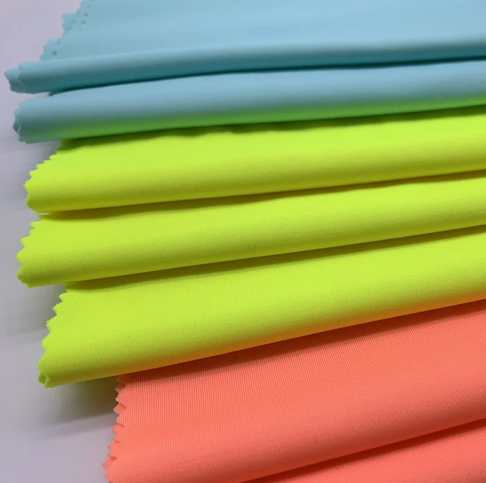 Hot selling customized color 82 Nylon 18 Spandex Tricot fabric for swimwear