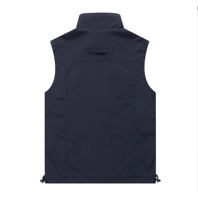 CMMX2113 Loose Tooling Multi-Pocket Vest Men Spring Autumn Sleeveless Jacket Urban Wear