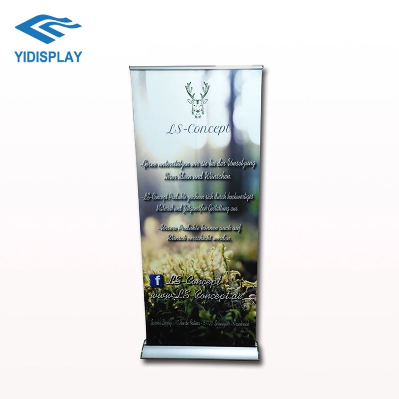 Factory Direct Sale Pop Up Stand Vertical Fabric Banner Backdrop