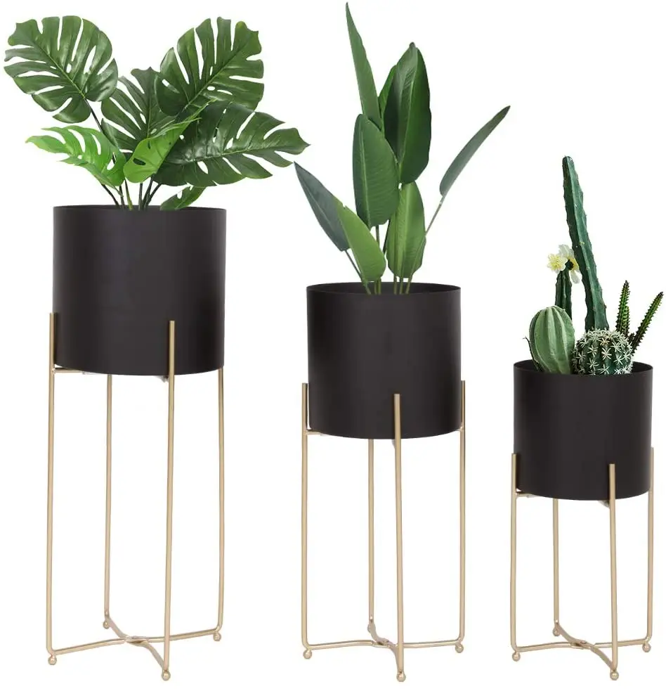 Wholesale Gold Metal Leg Indoor Green Custom Plant Pot Holder
