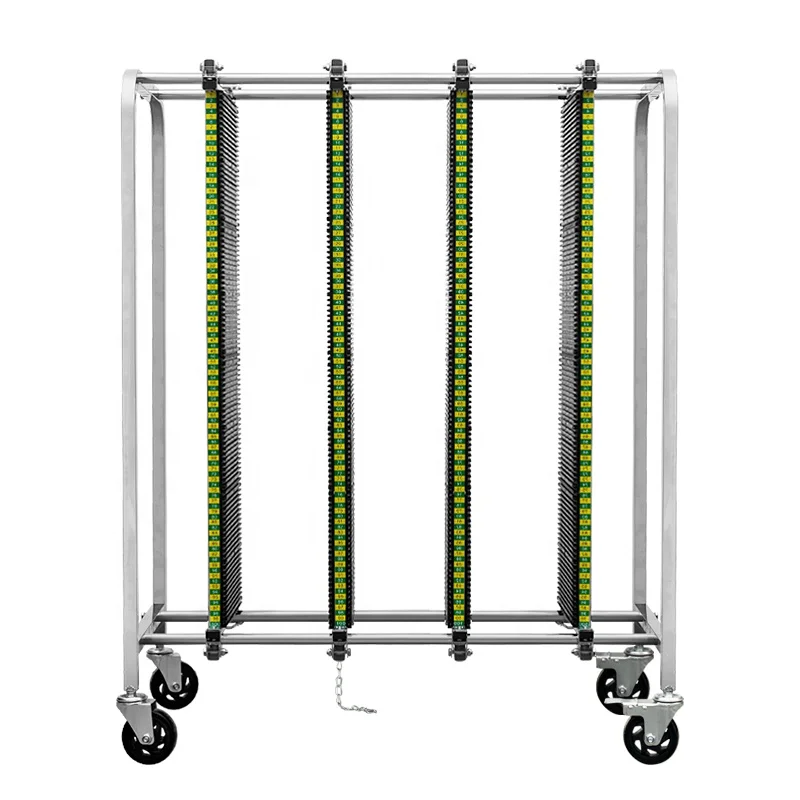 Adjustable Stainless Steel ESD PCB Trolley Antistatic SMT ESD PCB Storage Cart
