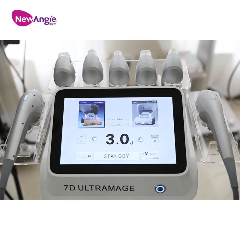 
Newest upgrade 2 handle 7 cartridges 20000 shots 7D technology skin lifting body slimming facial anti-wrinkle machine 