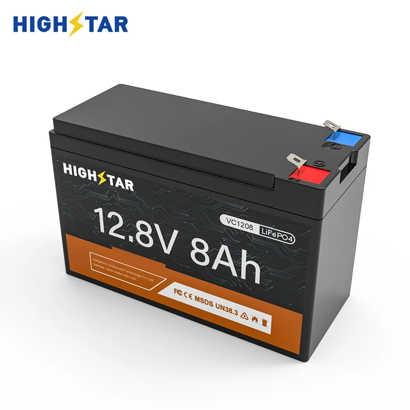 Лучшая lfp ячейка HIGHSTAR 12 8 V-8Ah lifepo4 литий-ионная аккумуляторная батарея для солнечного уличного освещения