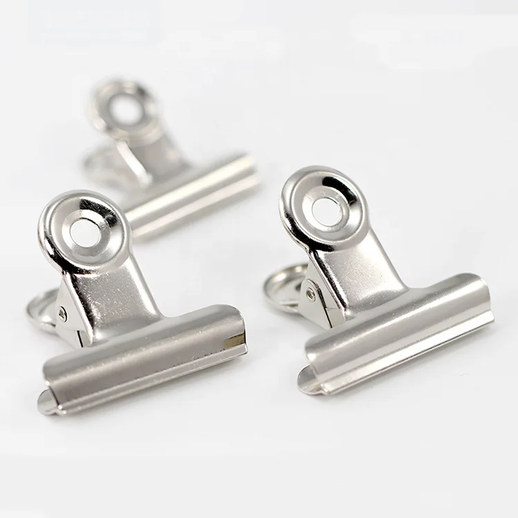 Hot Sell Bulldog Binder Clips 15Pack 1.2 Inch Metal Hinge Paper Clips Clamps for Pictures Photos Home Kitchen Office Supplies