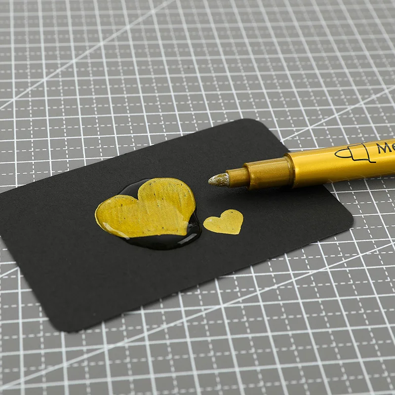 New Arrival Silver/Gold Metallic Craftwork Pen for DIY Glass Wood Fabric Plastic Permanent Metal Pen Ceramic Marker Card Making