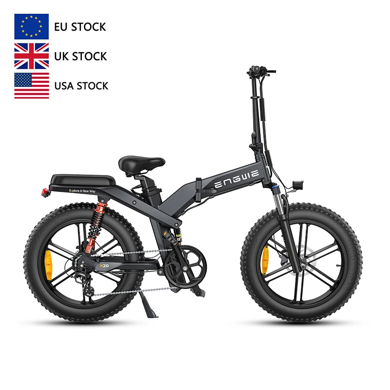 ENGWE X20 EU warehouse 750w 20*4inch fat tires Triple Suspension Foldable E-bike 50KM x20 pro engwe bike