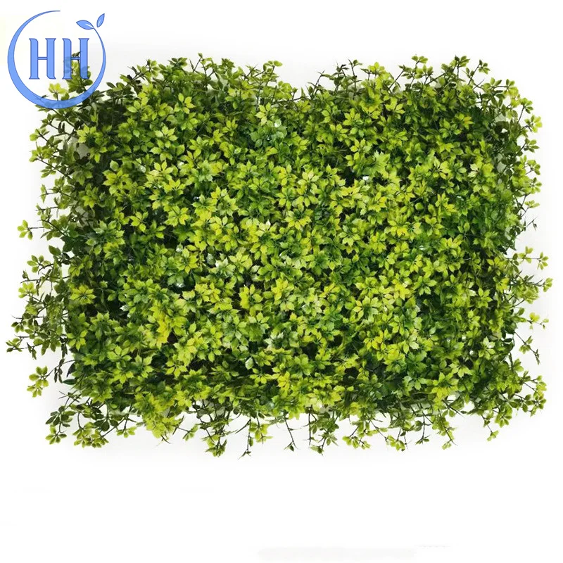 UV Protection Plastic Decorative Backdrop Grass Wall Artificial Plant for Wall yellow pampas Green Home Balcony Garden