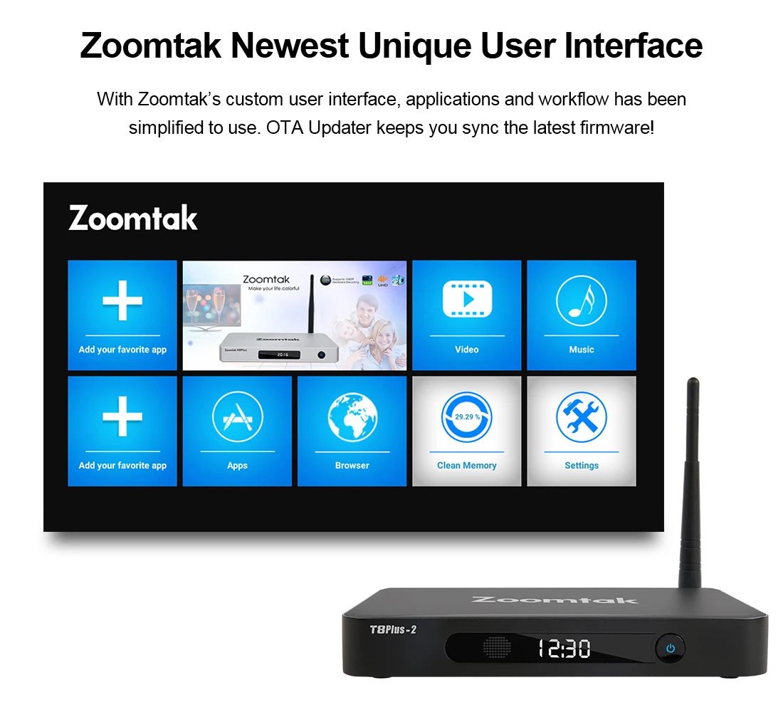  Телеприставка Zoomtak T8 Plus-2 S912 4K Smart Android 7 1 TV