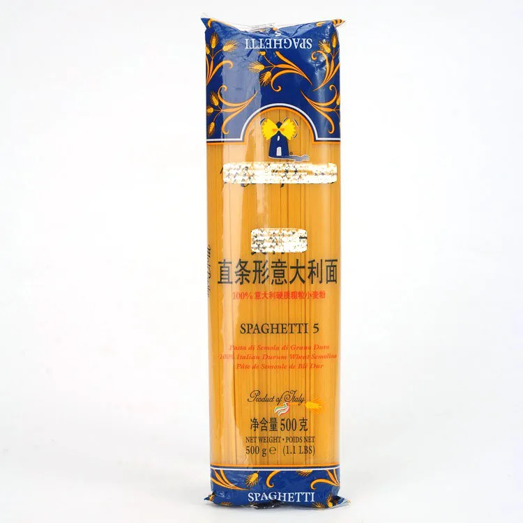 Factory Transparent Spaghetti Noodles Back Sealed Plastic Pouch Heat Seal Food Packaging Bags