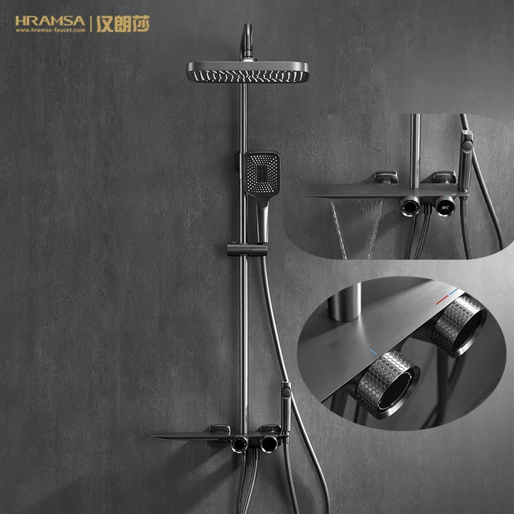 NEW NEW SHOWER SET MODEL PN011 WATERFALL SPOUT BRASS BATHROOM SHOWER  FAUCETS IN HOT SALES