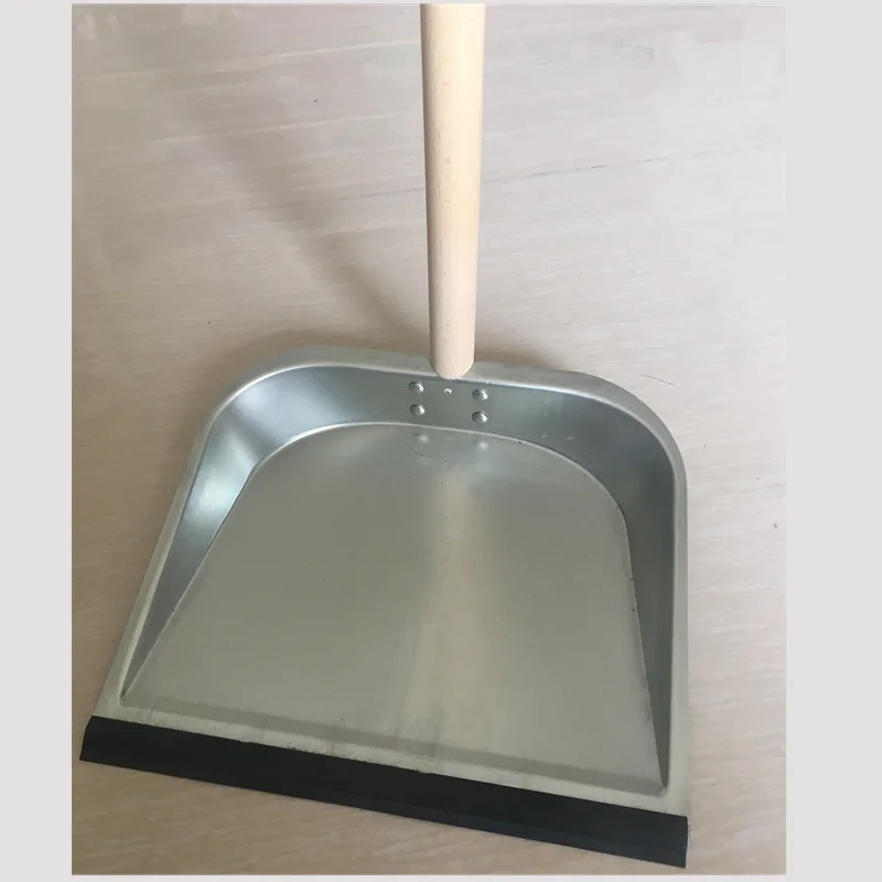 Design Wood Long Handle Broom with Metal Dustpan