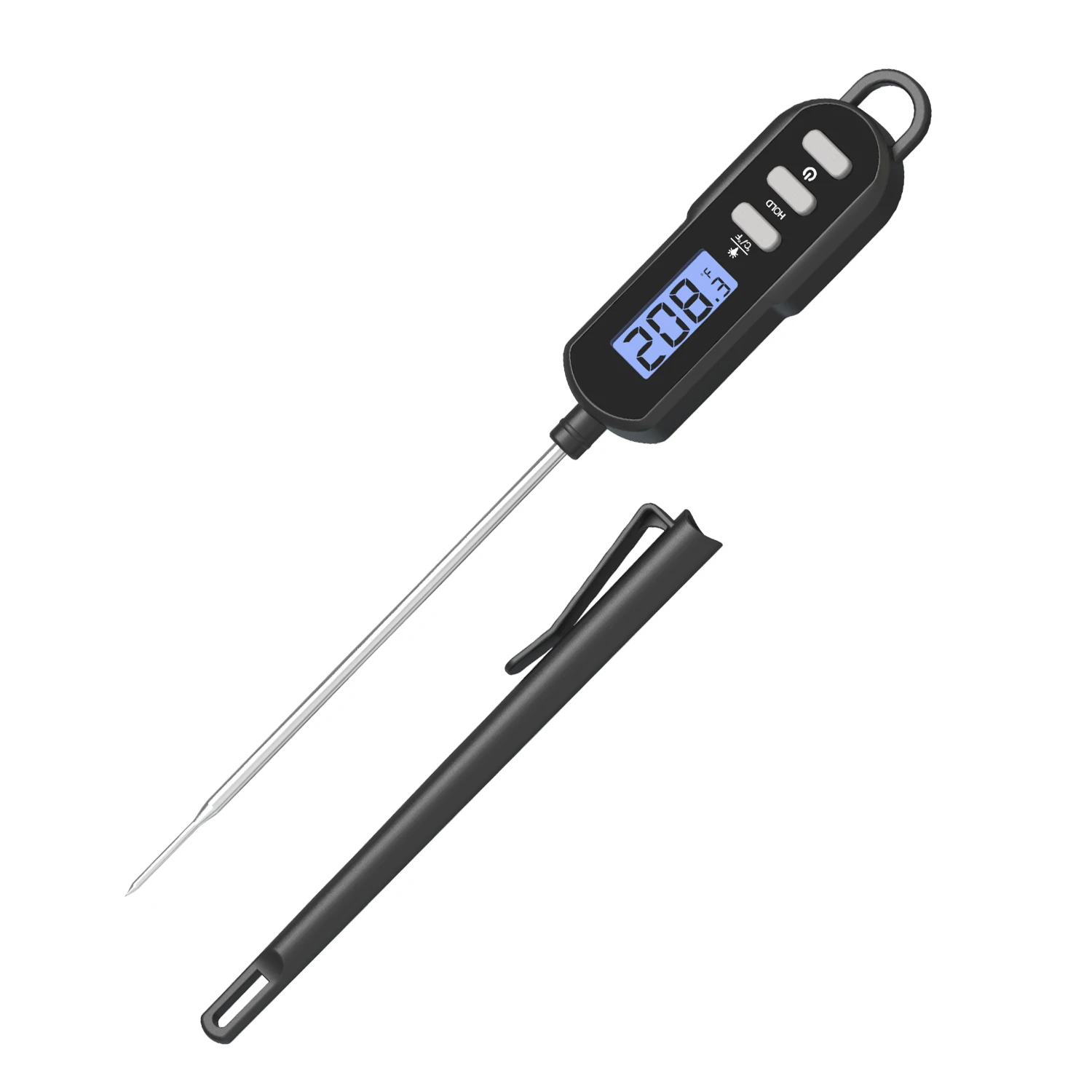 Waterproof Hot Pen Digital Food Meat Thermometer with Custom Long Probe for Outdoor BBQ Smoker