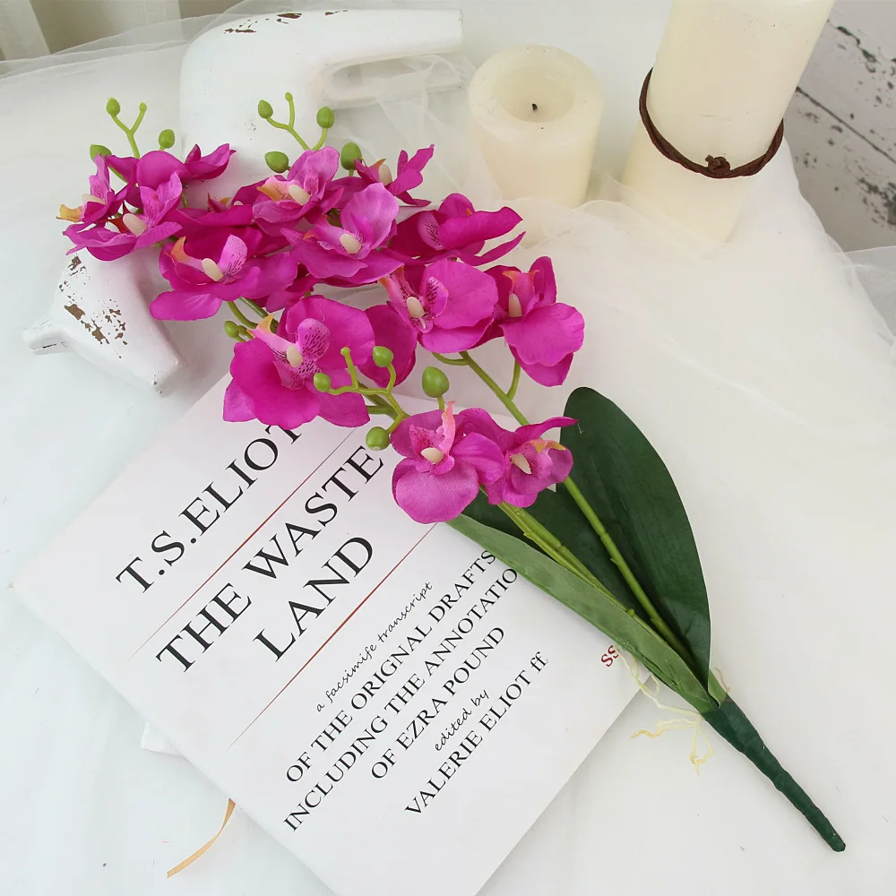 artificial phalaenopsis orchid flower bouquet flowers for home decoration