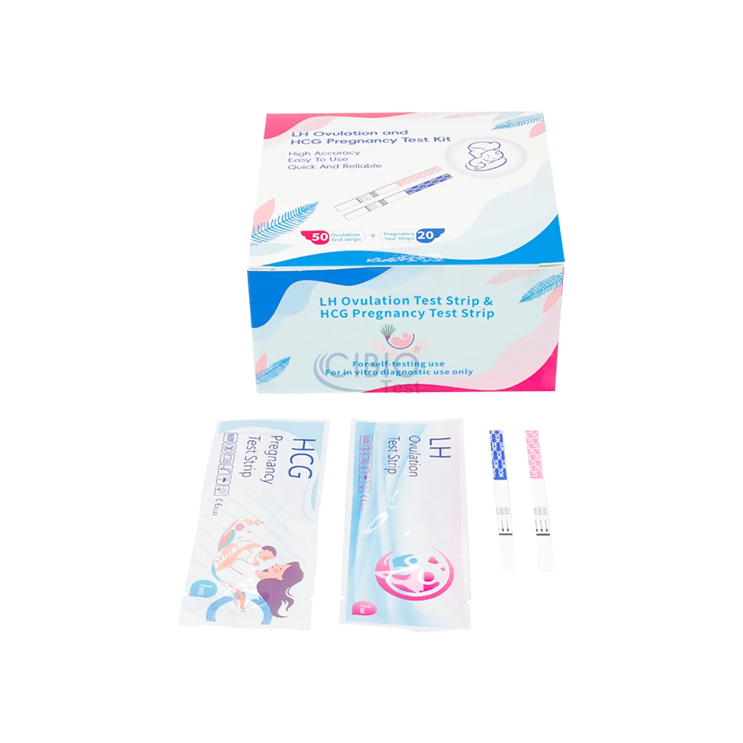 50 ovulation test strips and 20 pregnancy test at Home Fertility Monitor rapid urine Ovulation pregnancy Test Strips