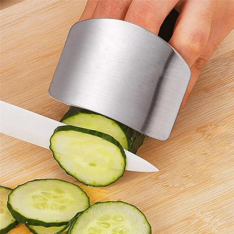 Stainless Steel Finger Protector Cutting Vegetable Finger Hand Protector Guard Kitchen Tools JXW072