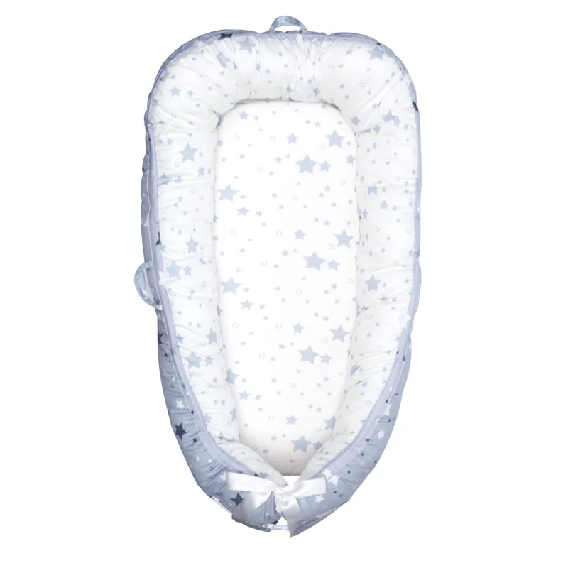 
Wholesale Photography Props Crib Photo Blue Little Star Portable Sleeping Newborn Cot Bedding Set Bed Baby Nest 