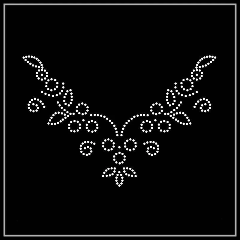 Custom hot fix diamond pattern patch sticker for clothing accessories scarf shirt pants sweater bag