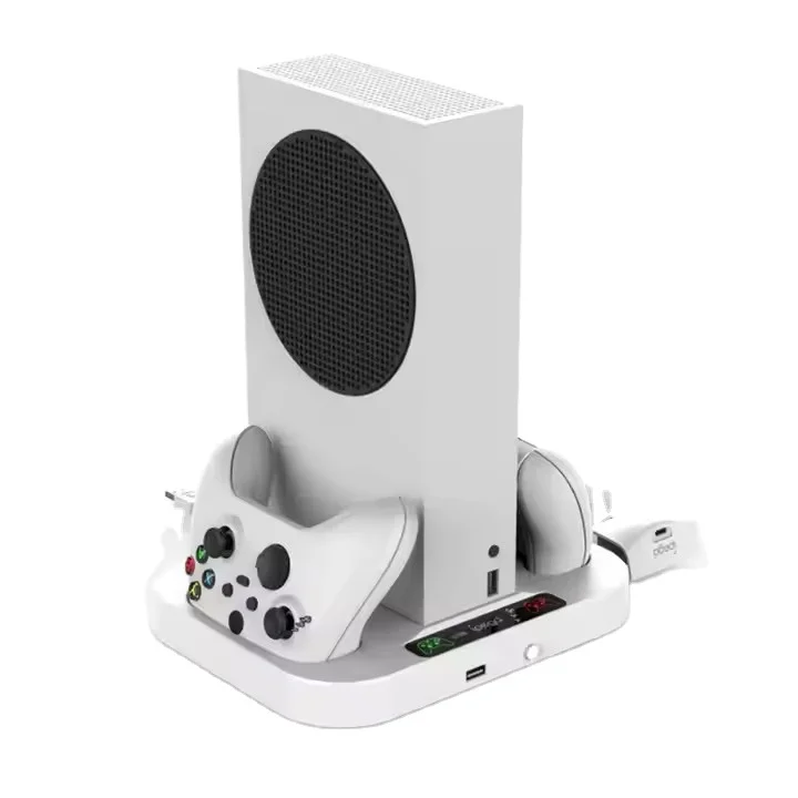 PG-XBS012S Cooling Fan Station For Xboxes Series S Charger LED Indicator For Xboxes X Controller Dock ABS Storage Stand