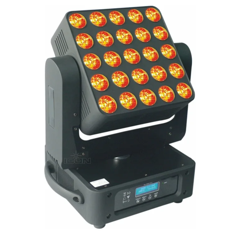 5x5 Matrix 25X12W RGBW LED Moving Head Wash Beam Light LED Beam Matrix Light  for disco dj stage light