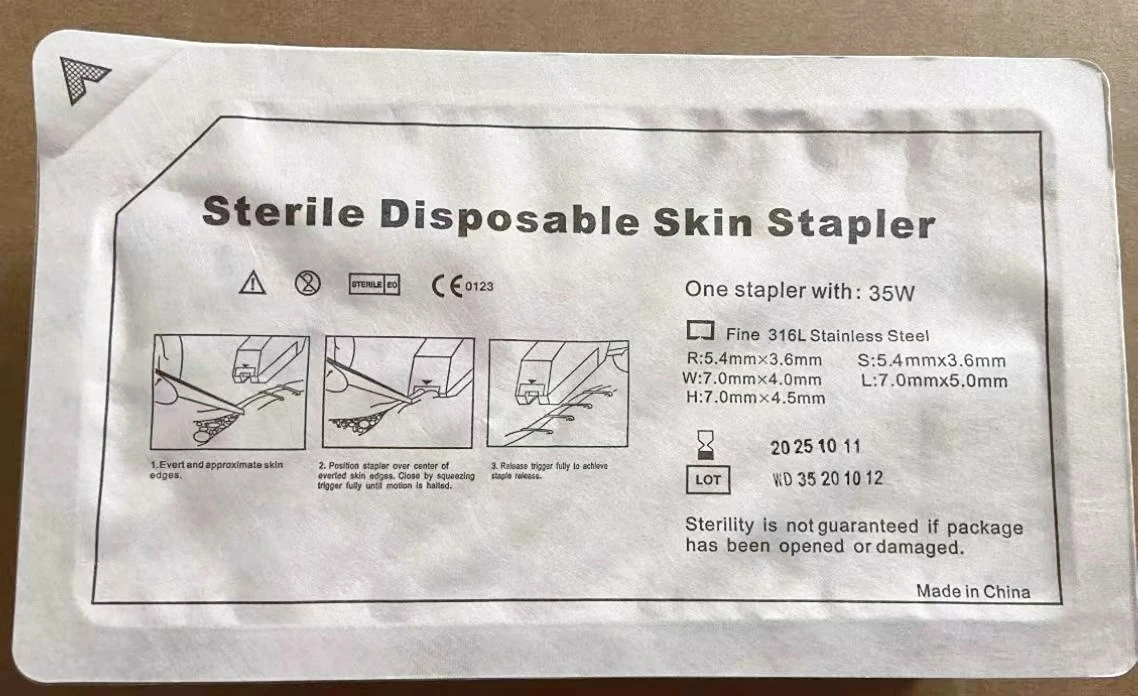 Manufacturer 25w and 35w  surgical staples  disposable absorbable  skin stapler