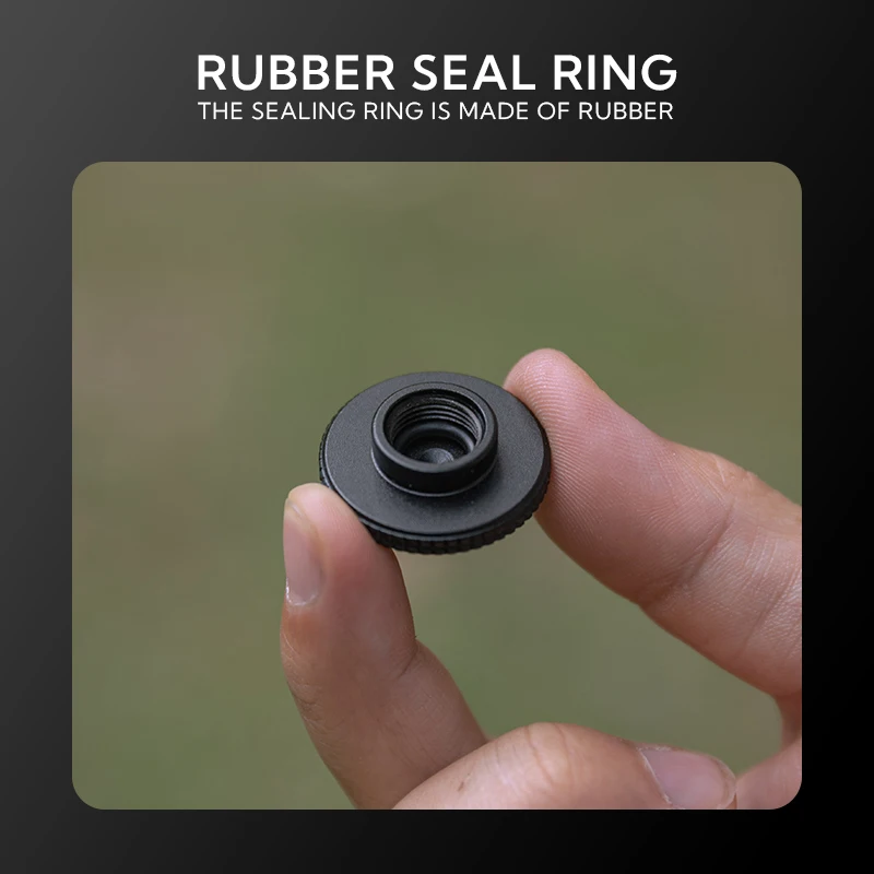 Campingmoon novelty BKM-109 custoom black aluminium alloy gas can canister gas cartrige seal lid for gas can