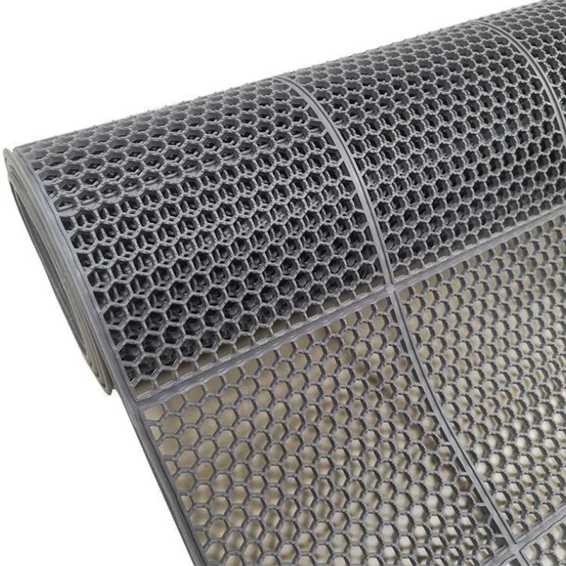 Easy to tear oversized durable flexible hollow out style silicone drainage mat for swimming pool