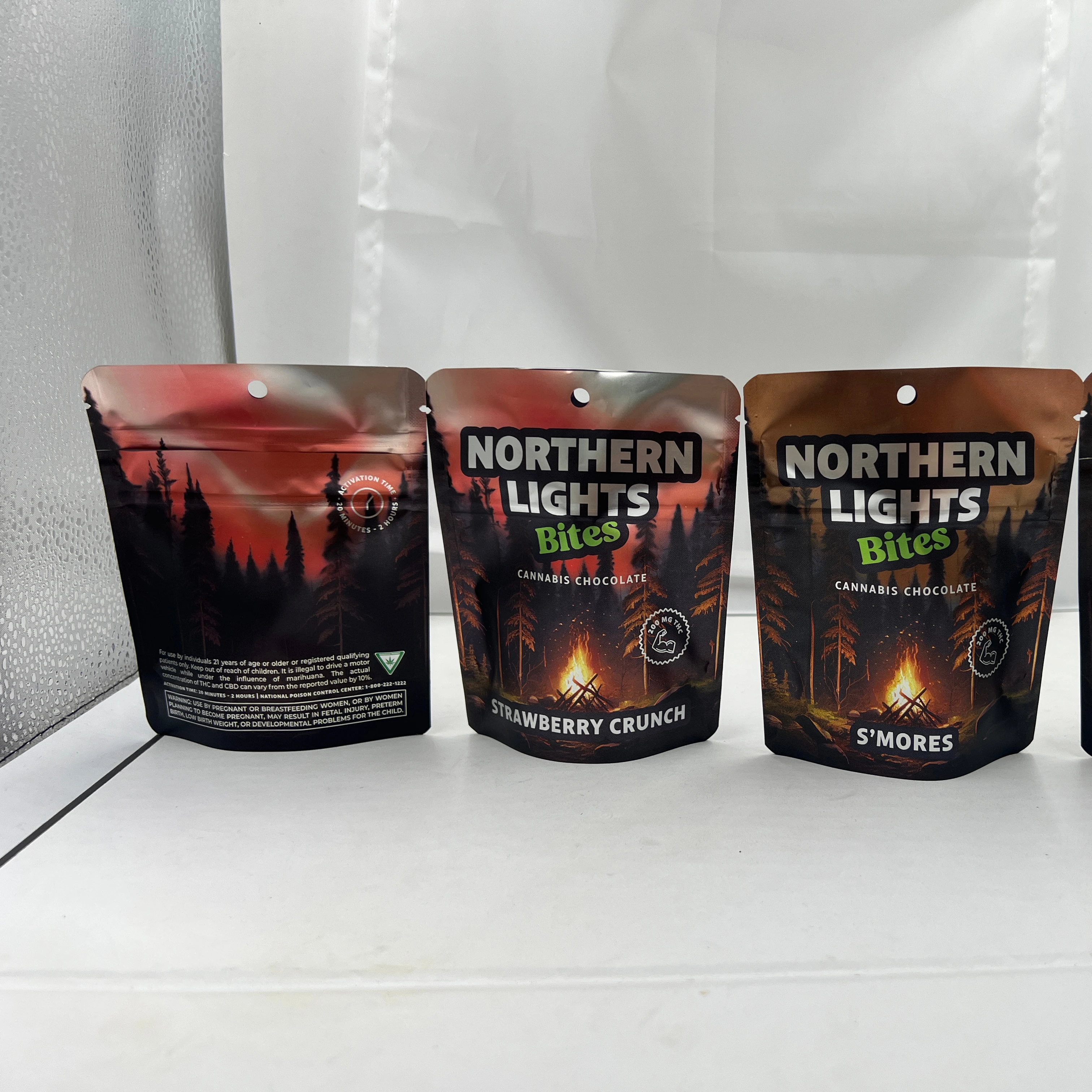 Прозрачный голографический пакет с лазерной пленкой на заказ