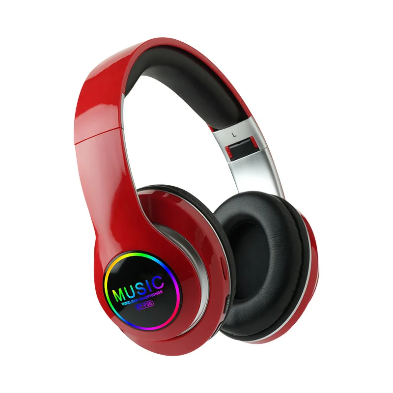 P30 Sports Folding Card LED Headset with Dynamic Vocalism Principle Mobile Phone Travel Use Digital Display Battery Indicator