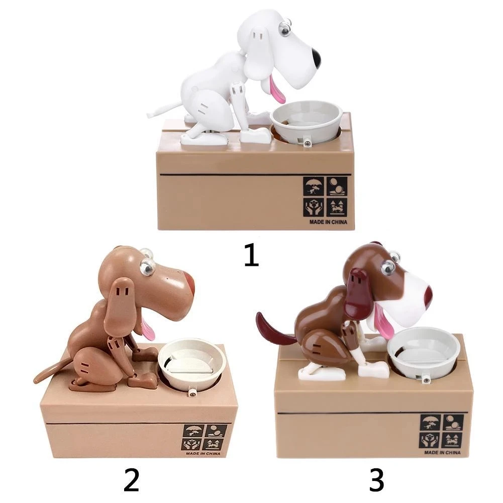 Hungry Eating Dog Coin Money Saving Box Lovely Piggy dog Money Saving Bank For kids gift