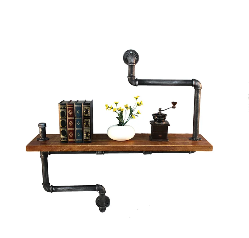 Industrial Pipe Shelf Creative DIY Floating Storage Bookshelf & Wallshelf