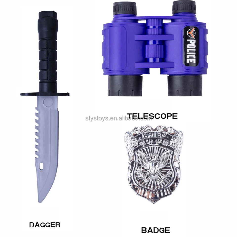 Kids Cosplay Toys Pretend Play Police Station Toy Simulation Unisex Police Officer Set Toy