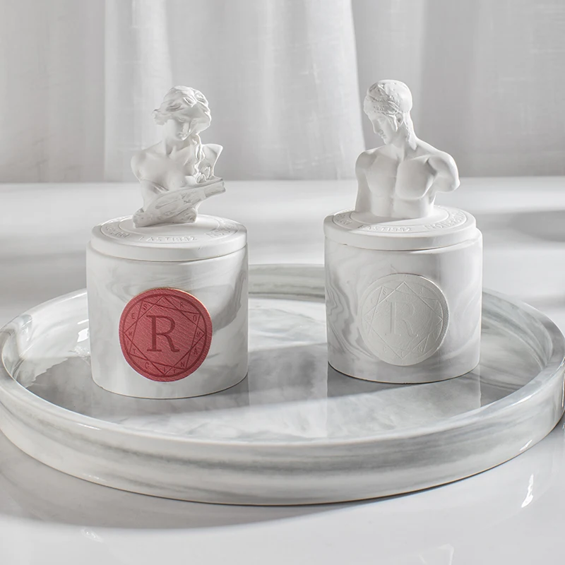 Statue Aromatherapy Candle Indoor Essential Oil Soy Wax Aromatherapy Fragrance Aromatherapy Cup Souvenir Gift Box Set Small