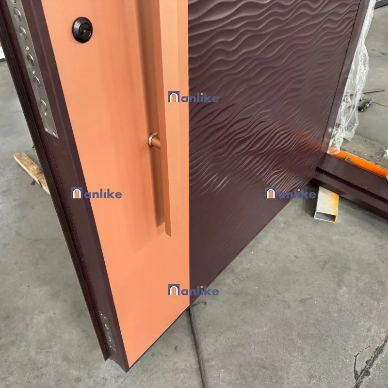 Anlike Villa Luxury Customized Dubai Commercial External Entrance Patio Big Aluminium Metal Double Security Doors