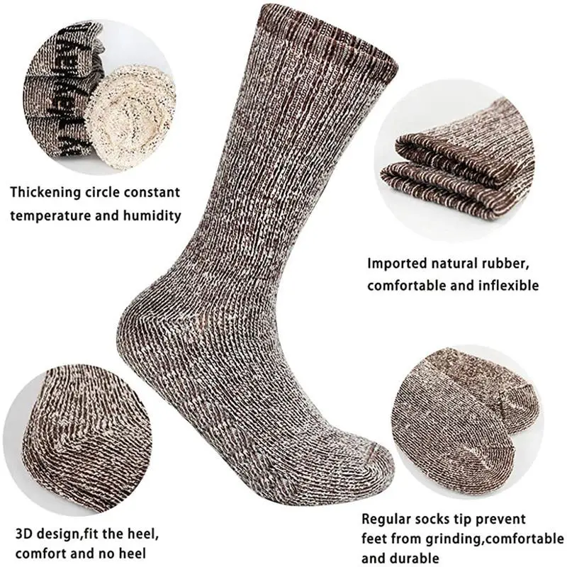 Wholesale Breathable Outdoor Hiking cashmere Thick Merino Wool Sock