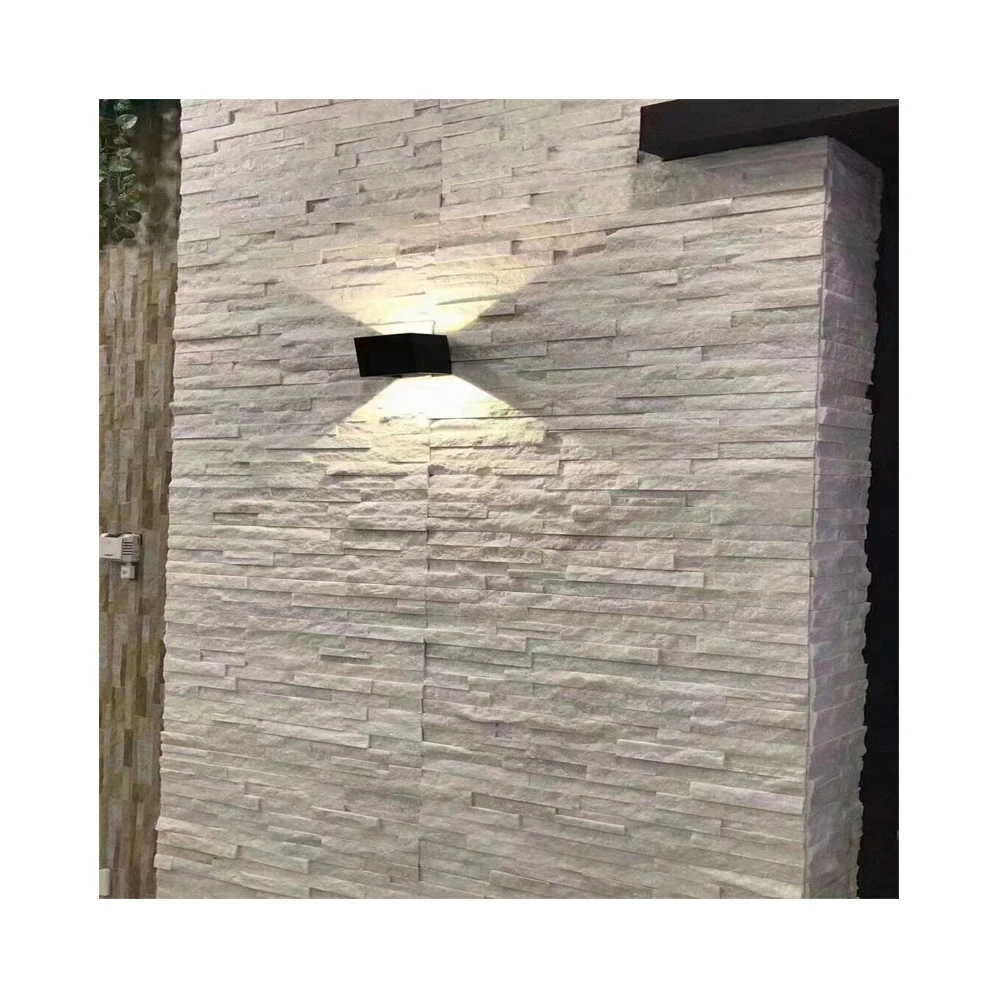 White sandstone culture stone panels for exterior wall decoration