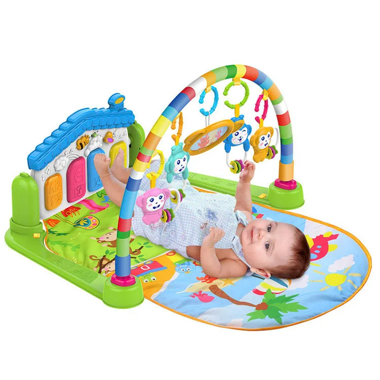 Floor Kick N Play Mat Baby Jungle Gym Activity Play Piano Gym Mat Baby Toys 6 to 12 Months For Babies Boy Girl